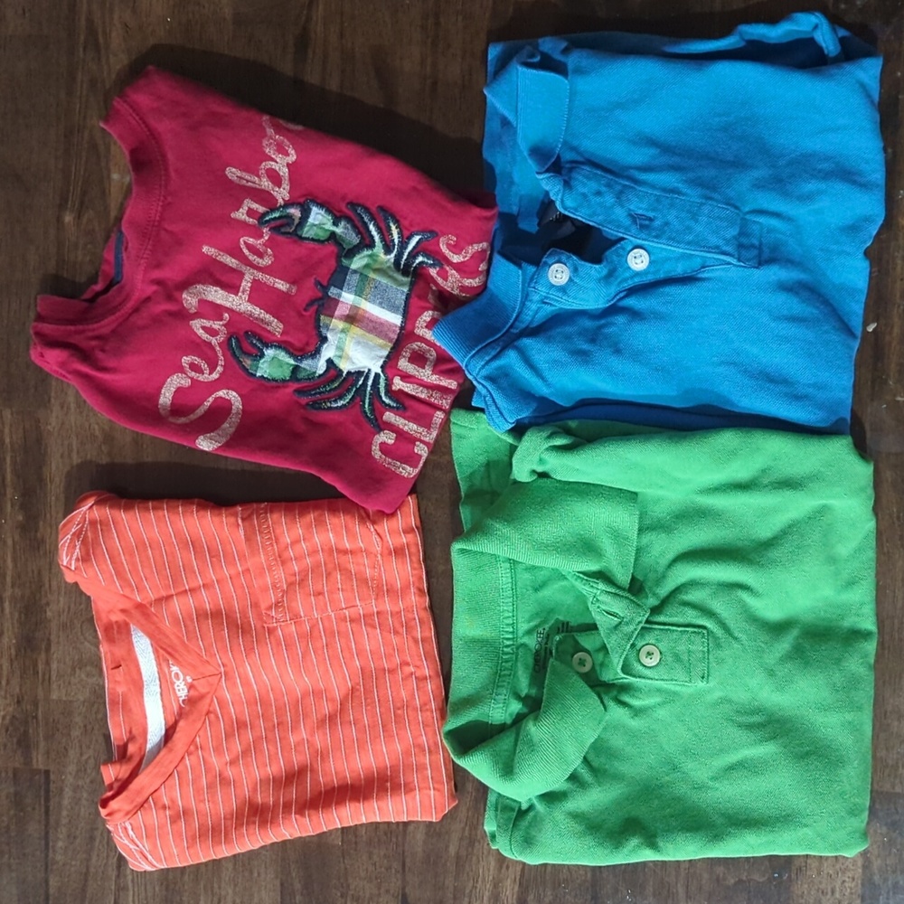 4 shirts size 5 Toddler mixed brands